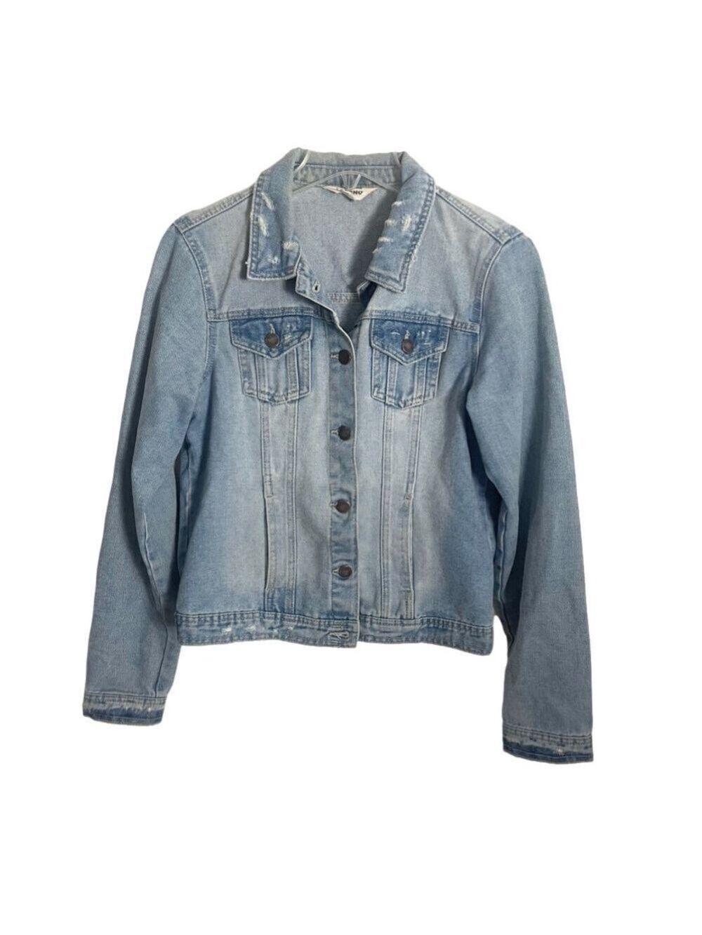 Women’s Ci Sono Blue Denim Distress Jacket Size Small!